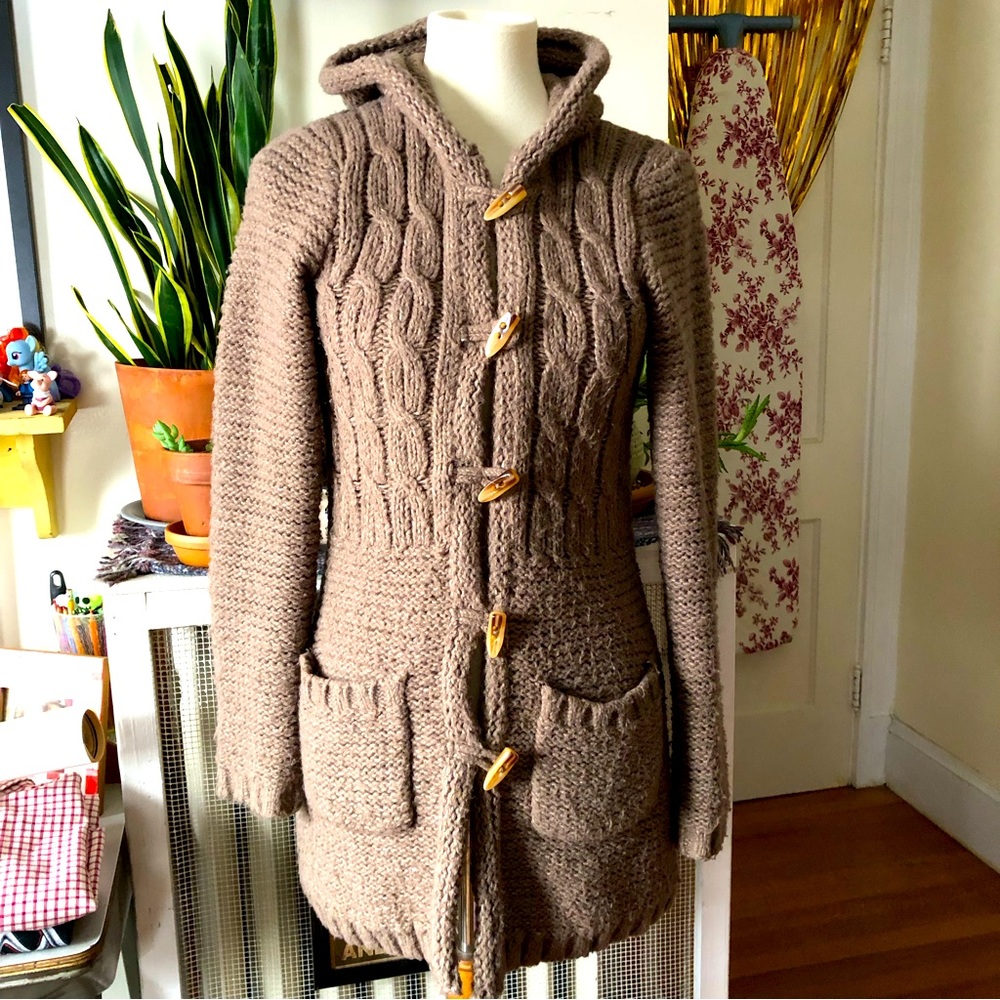 BCBGMaxAzria Greige 5-Button Cardigan Sweater